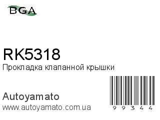 Прокладка клапанной крышки RK5318 (BGA)